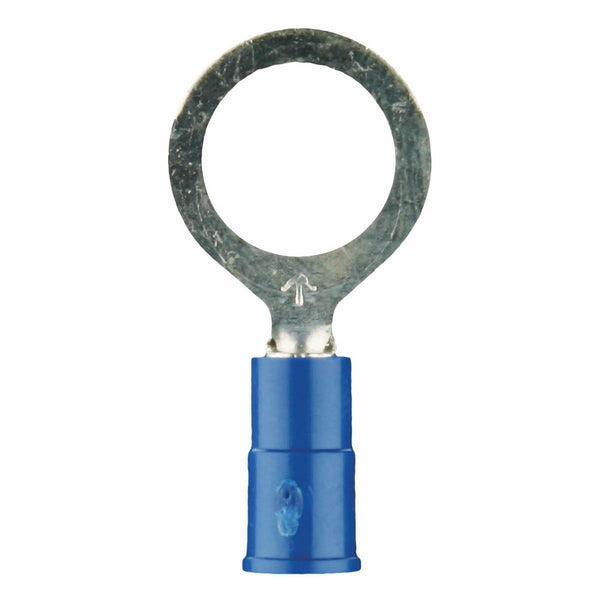 Install Bay 3M Ring Terminal Connector Vinyl 16/14 Gauge 3/8-Inch - 100 Pack (Blue)