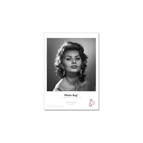 Hahnemuhle Matte Photo Rag, 100 % Rag, Smooth, Bright White Inkjet Paper, 19 mil., 308 g/mA, 8.5x11", 25 Sheets
