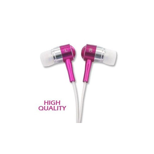 Noise Isolation HQ Metal Earbuds - Pink
