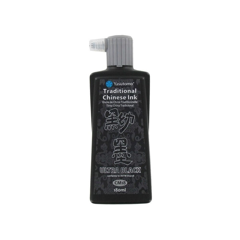 Yasutomo Traditional Chinese Ink, 180 ml, Black