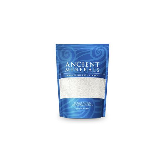 Ancient Minerals Magnesium Bath Flakes 8lb - Pure Genuine Zechstein Magnesium Chloride - Bath Salt Supplement - Best for Topical Skin Absorption in Bath and Foot Soaks