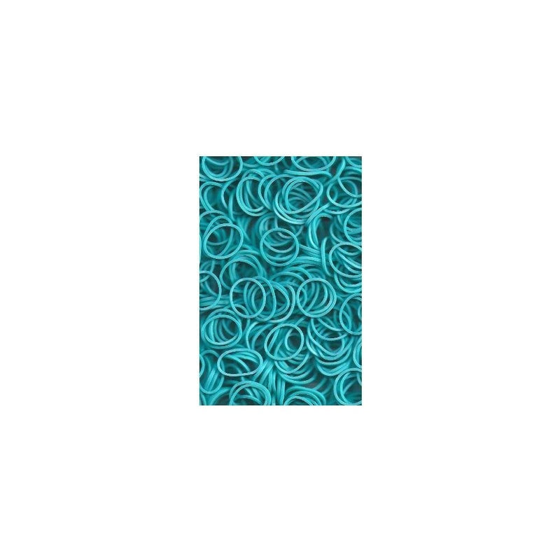 Refill Bands & Clips Mixed Colors (3 Free Charms Included For Solid Colors) (Teal)