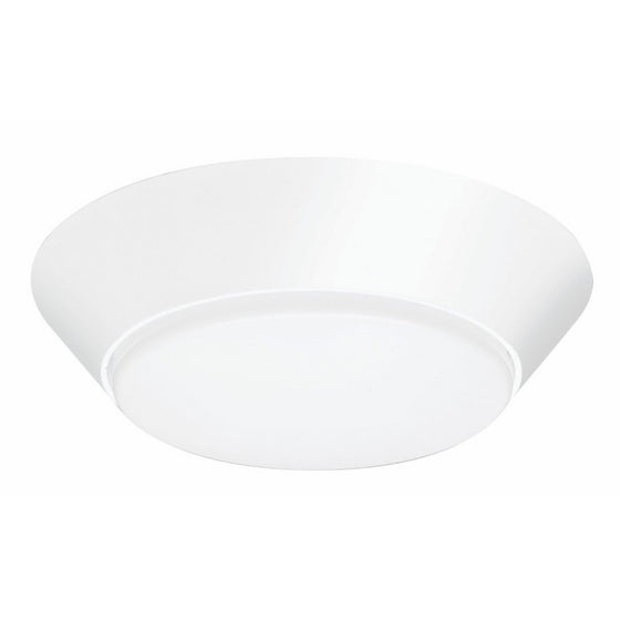 Lithonia Lighting Contractor Select 7 inch Round LED Flush Mount Thin Ceiling Light White 3000K Dimmable