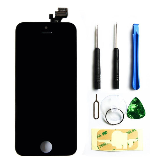 LCD Touch Screen Digitizer Frame Assembly Full Set LCD Touch Screen Replacement for iPhone 5S - Black