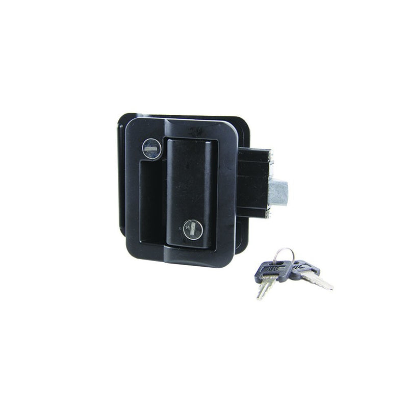 Lippert 239631 Global RV Entry Door Latch Kit for Travel Trailer Black
