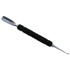 Satin Edge Rubber Grip Cuticle Pusher and Spoon Nail Cleaner, 8 Ounce - 2 PACK