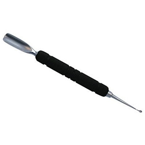 Satin Edge Rubber Grip Cuticle Pusher and Spoon Nail Cleaner, 8 Ounce - 2 PACK