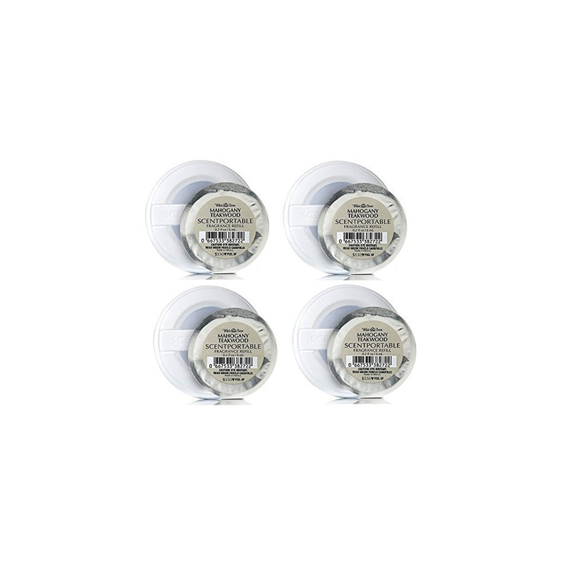 Bath & Body Works Mahogany Teakwood Scentportable Bundle of 4 Refill Discs