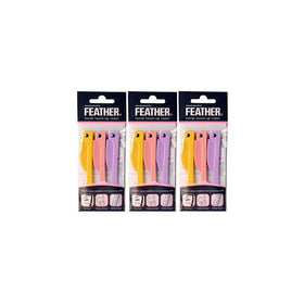 Feather Flamingo Facial Touch-up Razor ( 3 Razors X 3 Pack )