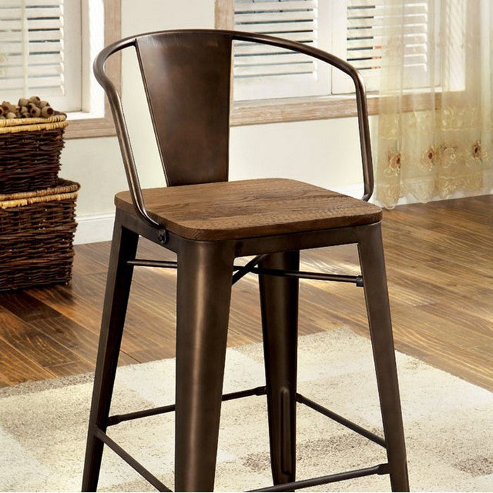 Cooper II Industrial Chair, Natural Elm Finish, Set Of 4