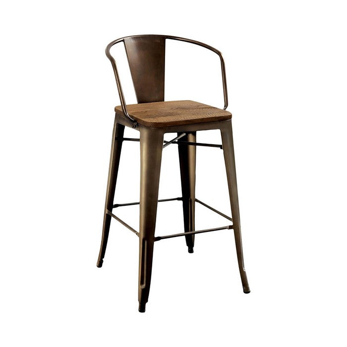 Cooper II Industrial Chair, Natural Elm Finish, Set Of 4