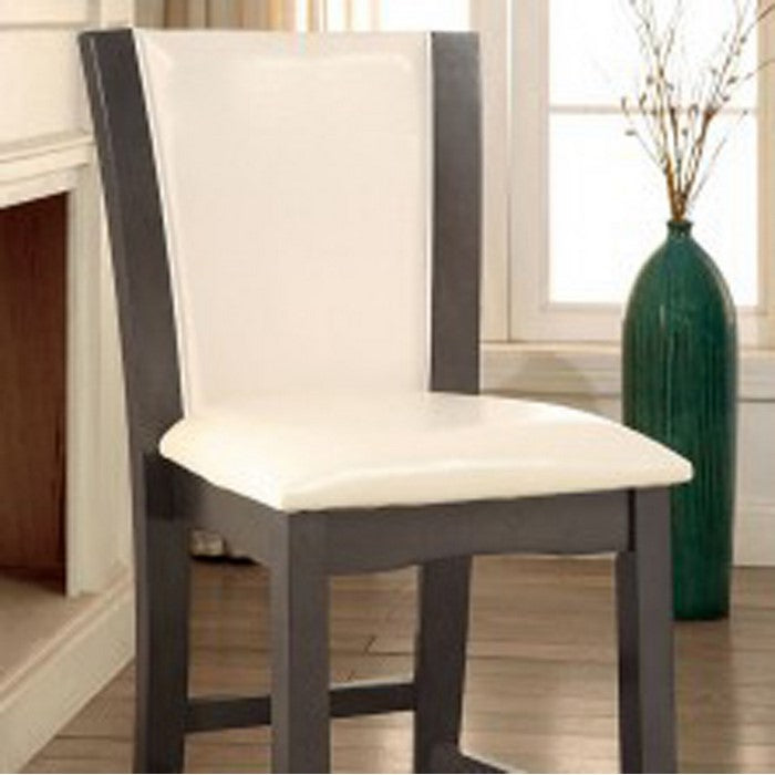 Manhattan Iii Counter Height Chair With Ivory, Gray Finish, Set Of 2