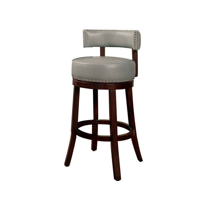 Shirley Contemporary 24" Barstool, Gray Finish, Set Of 2