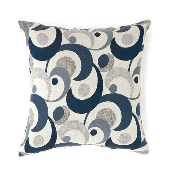 Swoosh Contemporary Pillow, Set of 2, Small, Blue