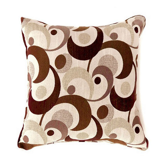Swoosh Contemporary Pillow, Set of 2, Large, Brown