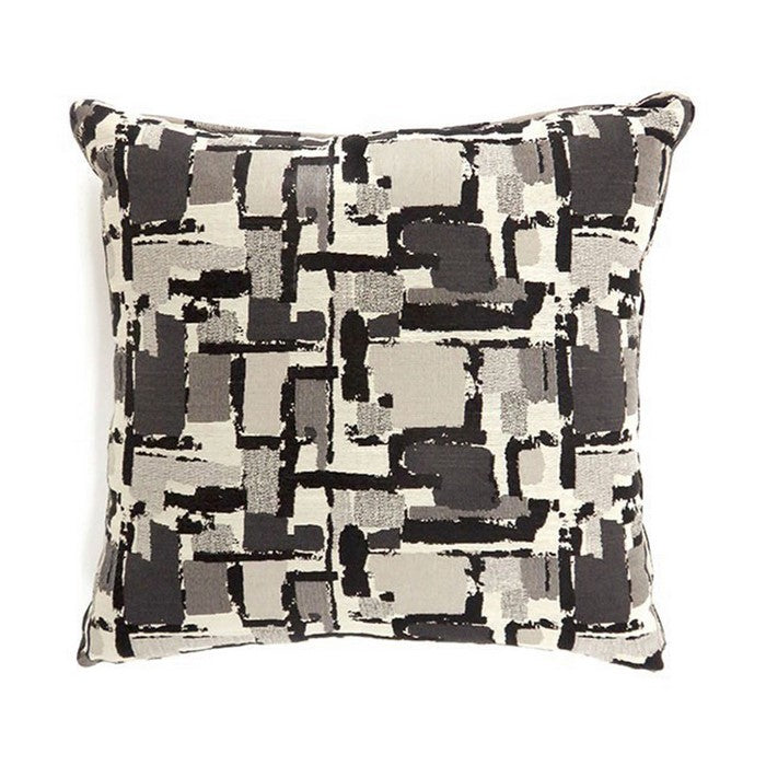 Concrit Contemporary Pillow, Large, Set of 2, Black