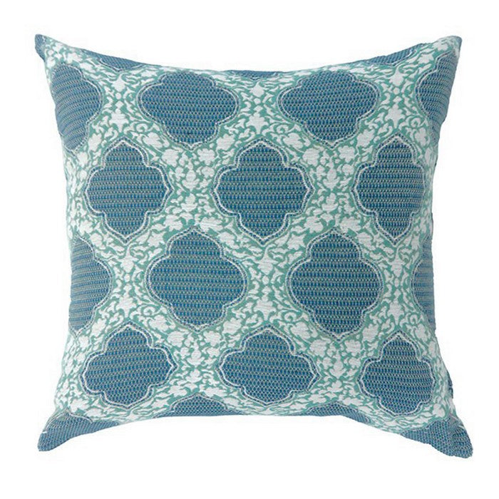 ROXY Contemporary Small Pillow With pattern Fabric, Blue Finish, Set of 2