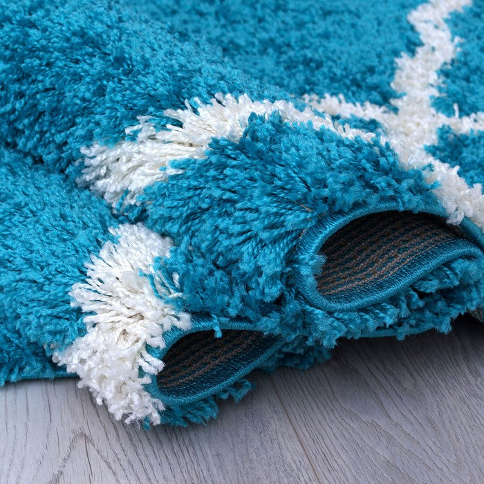 Zafirah Contemporary Area Rug, Turquoise