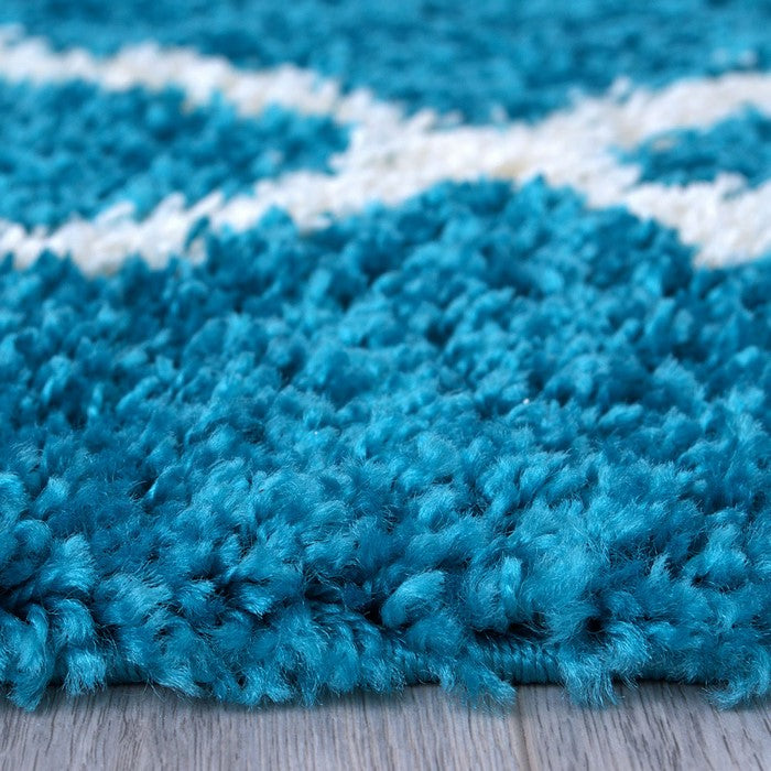 Zafirah Contemporary Area Rug, Turquoise