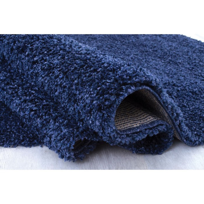 Zafirah Contemporary Area Rug, Solid Denim