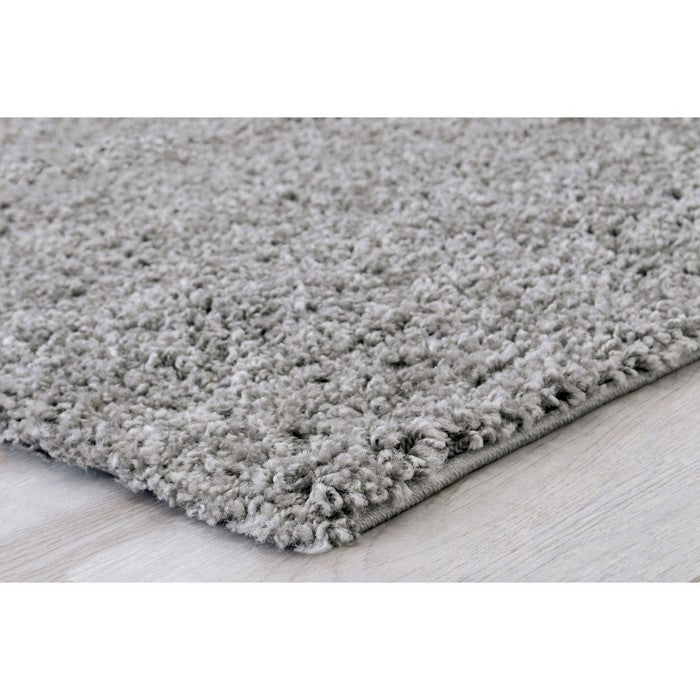 Zafirah Contemporary Area Rug, Solid Silver