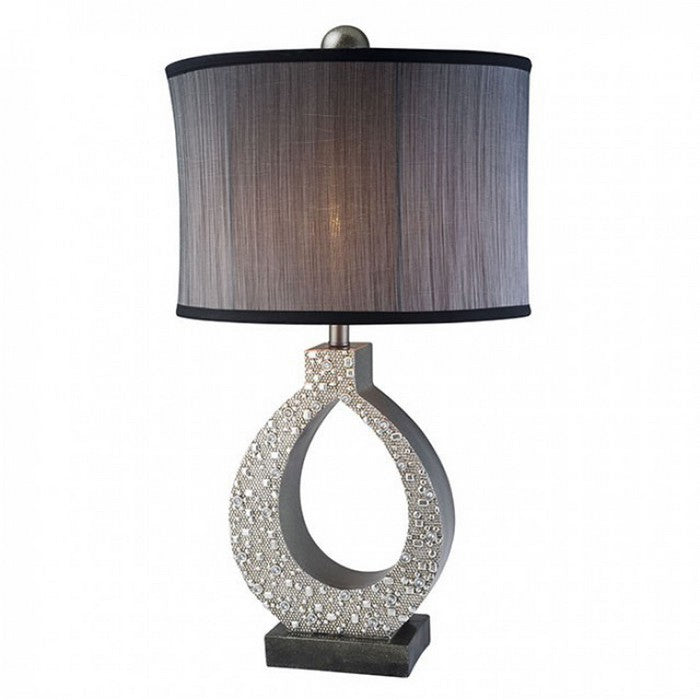 RINA Traditional  Silver Twilight Table Lamp, Silver Finish