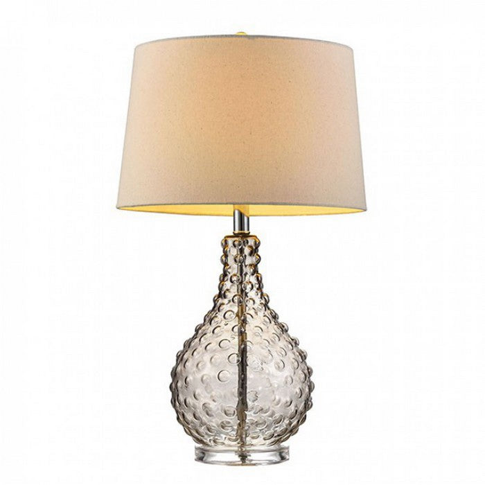 GIA Contemporary  Castle Rock Glass Table Lamp, Translucent