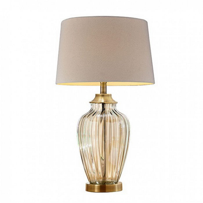 LEE Contemporary Golden Glass Table Lamp, Translucent