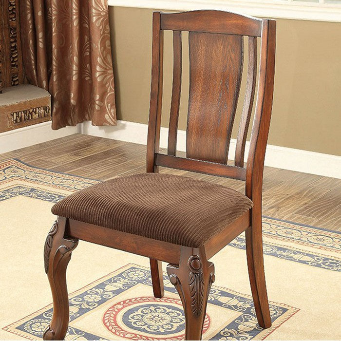 Johannesburg I Traditional Side Chair, Brown Cherry, Set Of 2