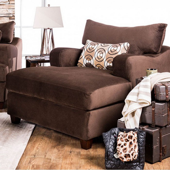 Wessington Transitional Chair & A Half, Chocolate