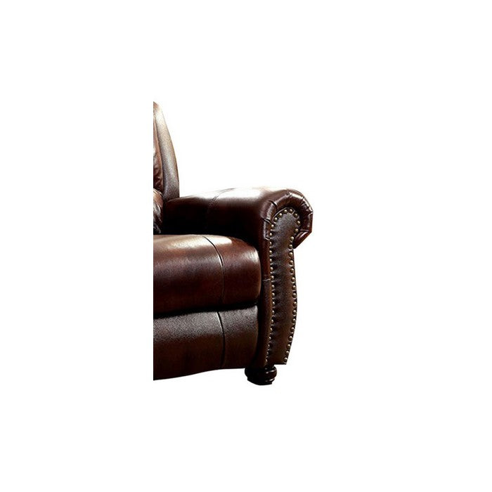Turton Transitional Single Chair, Brown Finish