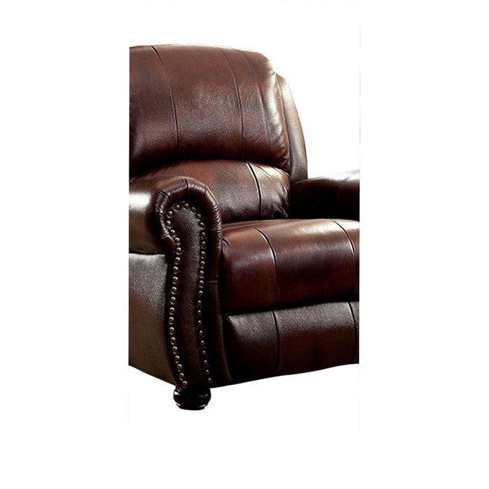 Turton Transitional Single Chair, Brown Finish