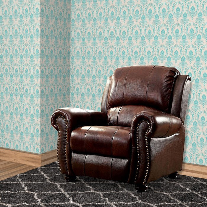 Turton Transitional Single Chair, Brown Finish