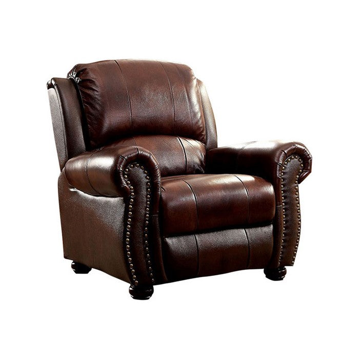 Turton Transitional Single Chair, Brown Finish
