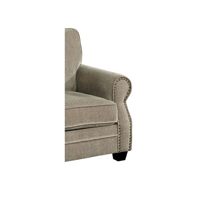 Lynne Transitional Chair, Brown Finish