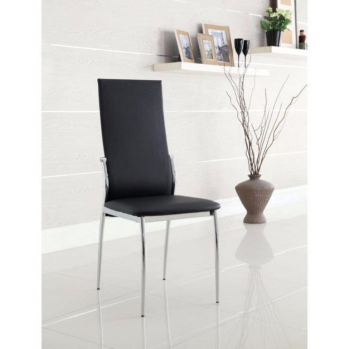 Kalawao Contemporary Side Chair, Black Finish, Set Of 2