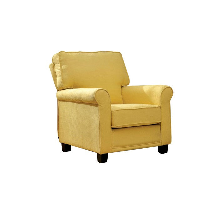 Belem Transitional Single Chair With Yellow Flax Fabric
