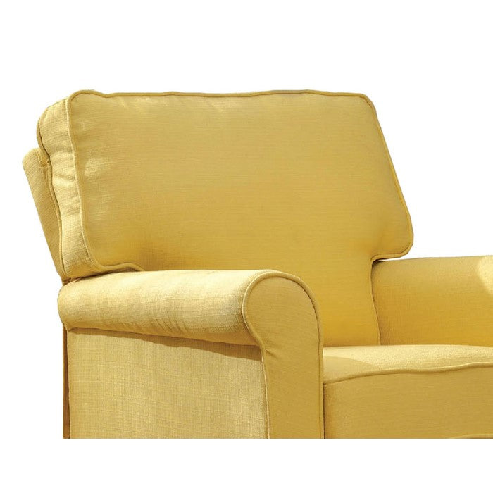 Belem Transitional Single Chair With Yellow Flax Fabric
