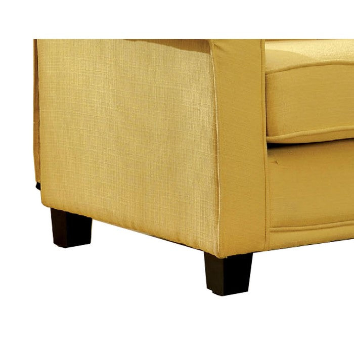Belem Transitional Single Chair With Yellow Flax Fabric