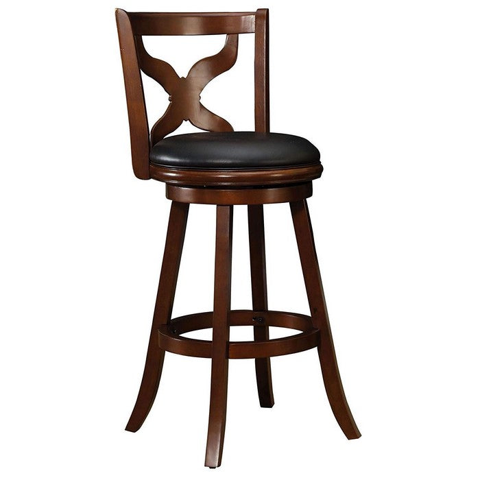 Baltic Transitional 29" Swivel Bar Stool, Dark Cherry Finish