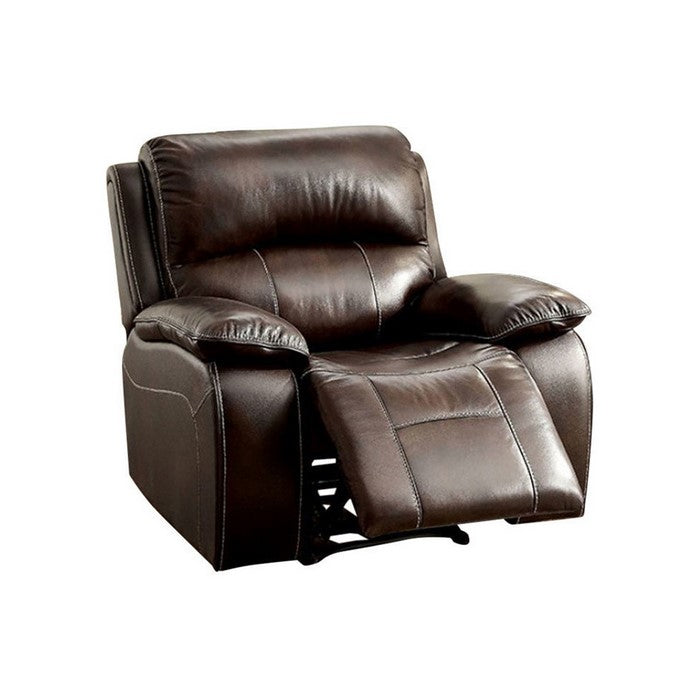Ruth Transitional Rocker Recliner Chair, Brown Color