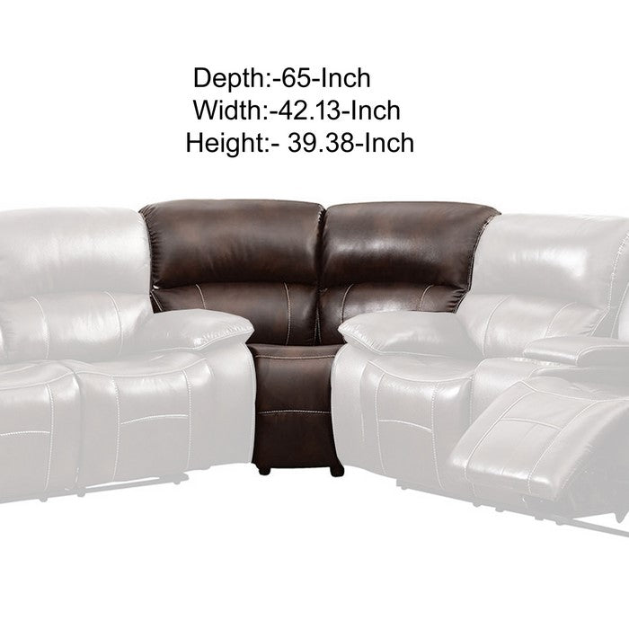 RUTH Transitional Corner Chair, Brown Color