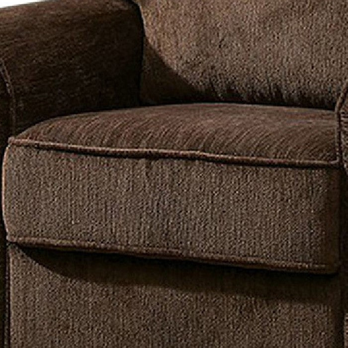 Rydel Transitional Single Chair, Brown