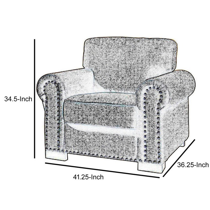 Rydel Transitional Single Chair, Brown