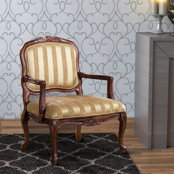 Burnaby Traditional Occasional Chair, Antique Oak