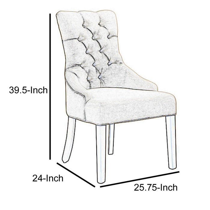 Sala Transitional Accent Chair With Flax Fabric, Set Of 2