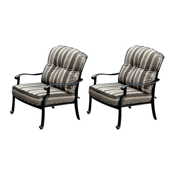 Fernanda Transitional Chair, Antique Black, Set Of 2
