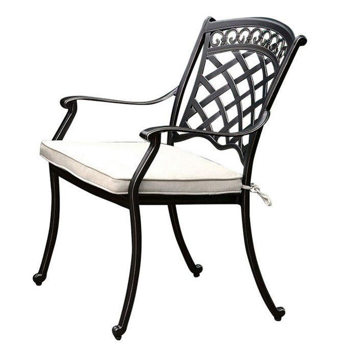 Charissa Transitional Arm Chair, Pack Of Two, Antique Black