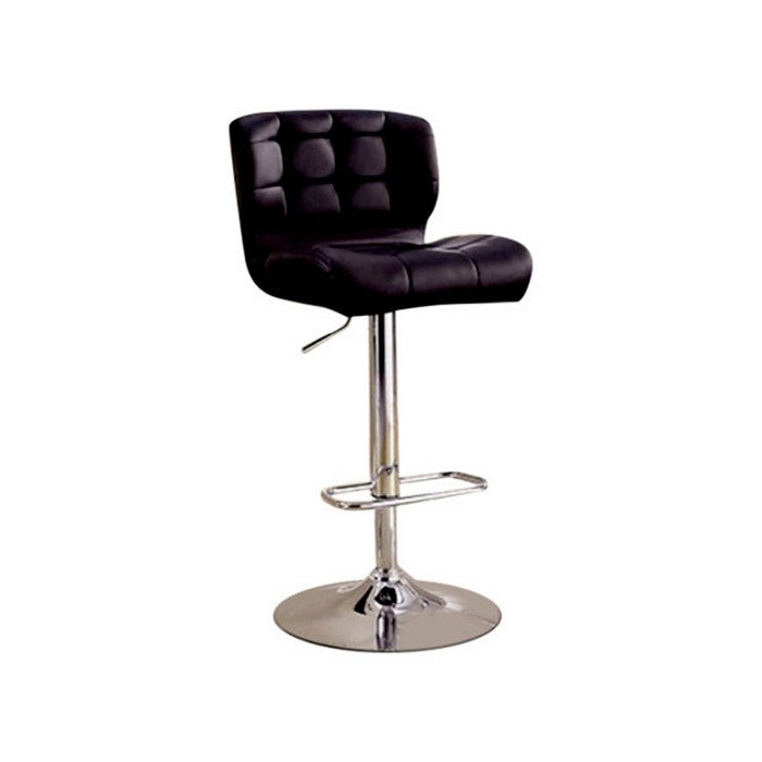 Kori Contemporary Bar Chair, Black Finish