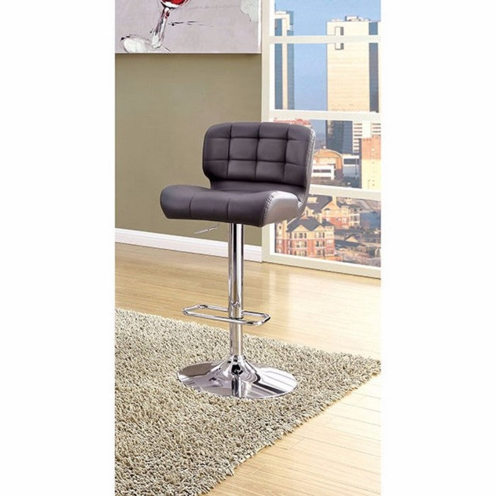 Kori Contemporary Bar Chair, Gray Finish